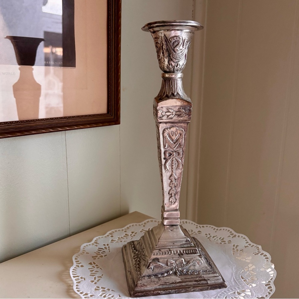 Vintage Silver plate Candlestick Holder